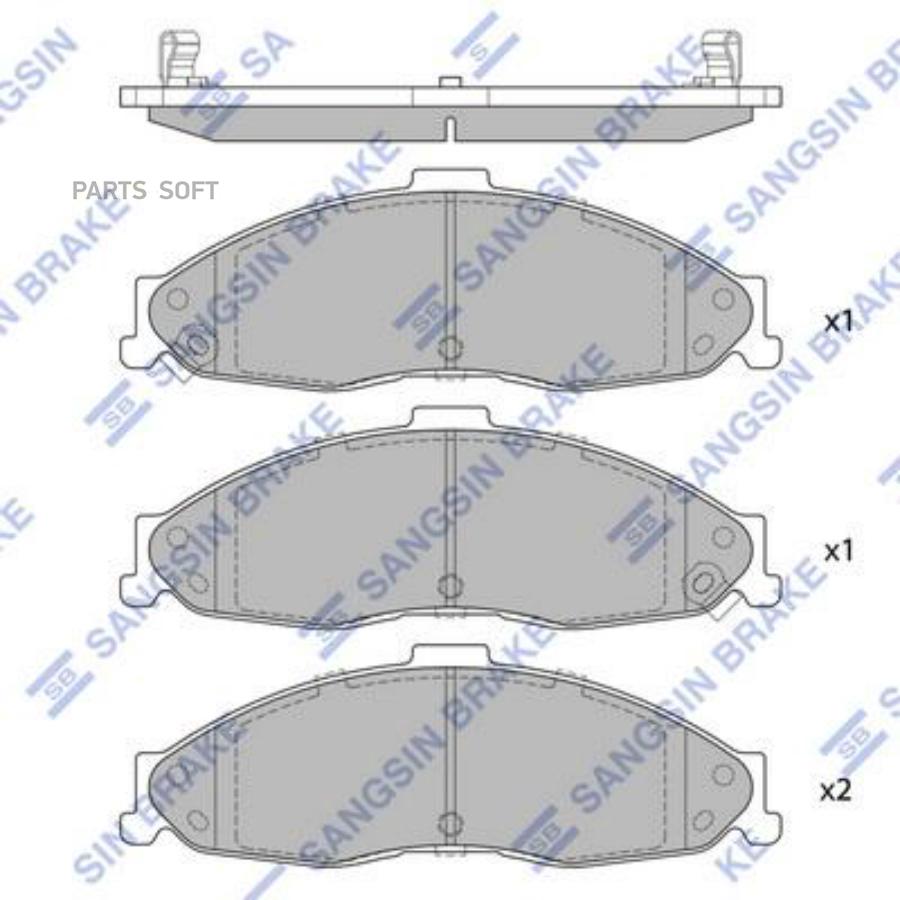 

Колодки тормозные CHEVROLET CAMARO 98- перед. Sangsin brake SP4300