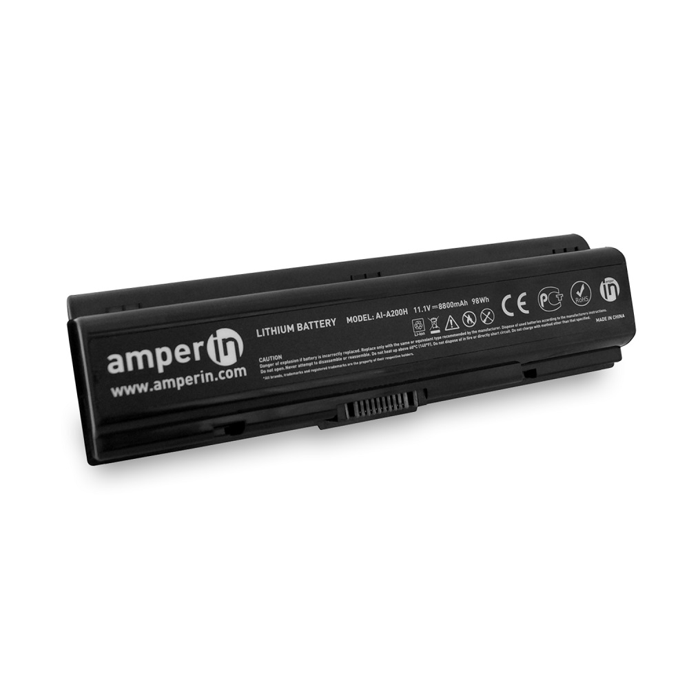 фото Аккумуляторная батарея amperin для ноутбука toshiba satellite a200 11.1v 8800mah ai-a200h