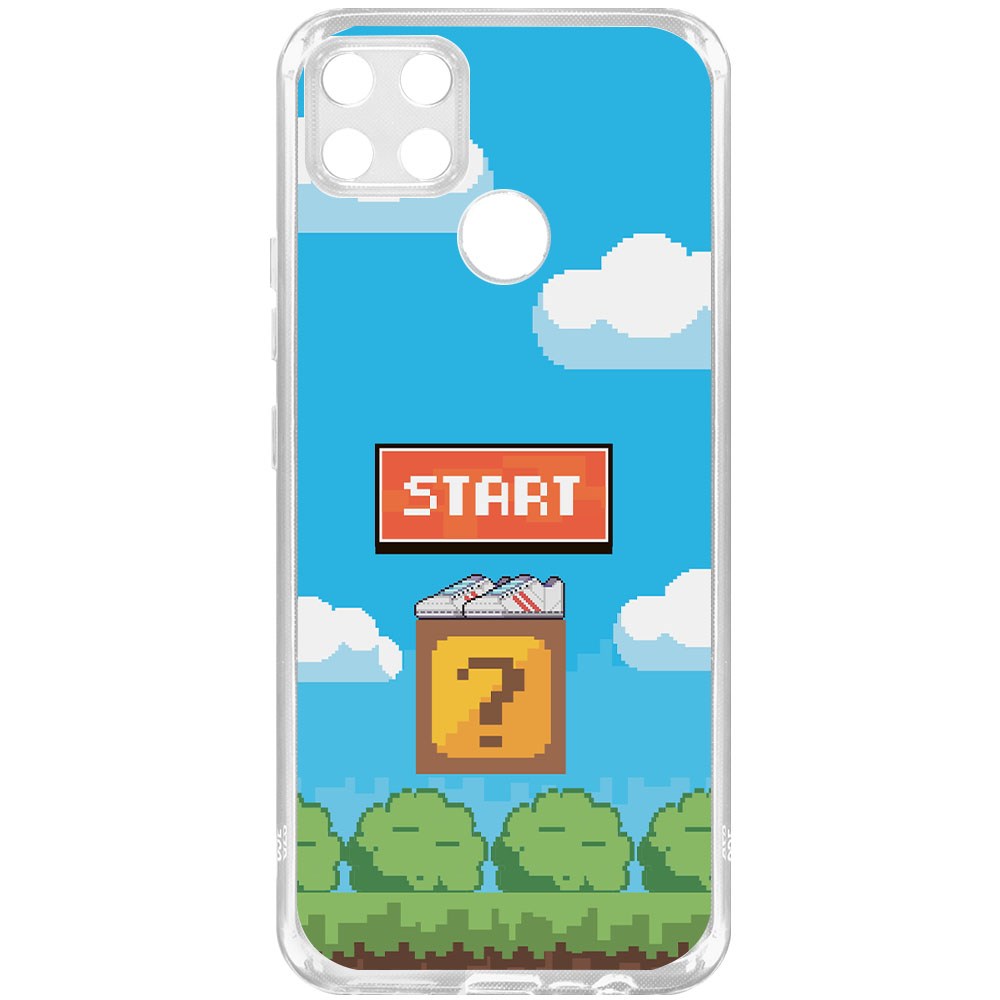 фото Чехол-накладка krutoff clear case кроссовки детские 8-бит для realme c25s