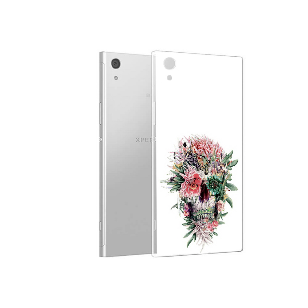 

Чехол MyPads Tocco для Sony Xperia XA1 череп из цветов (PT67093.240.677), Прозрачный, Tocco