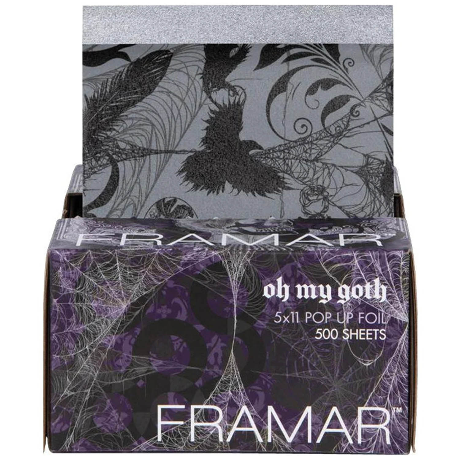 Фольга для волос Framar Oh My Goth с тиснением 5x11 12,5 х 28 см, 500 листов