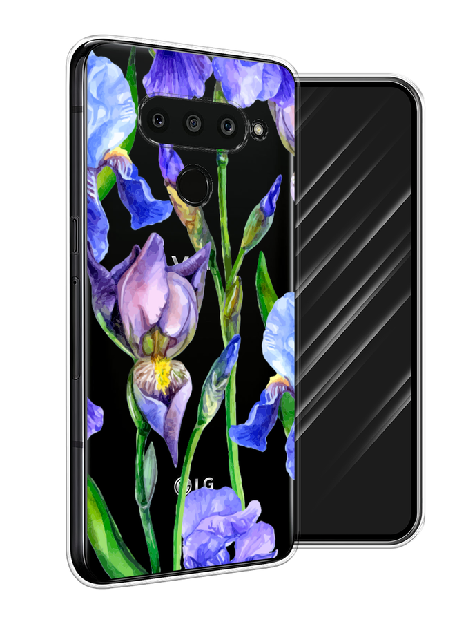 

Чехол Awog на LG V50 ThinQ "Синие ирисы", Фиолетовый;голубой;зеленый, 83850-8