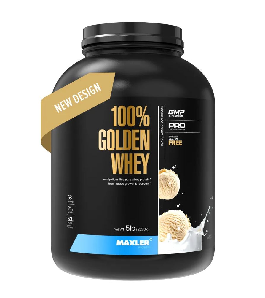 

Протеин сывороточный Maxler 100% GOLDEN WHEY Pro 5 lb (2270 гр.) - Ванильное мороженое
