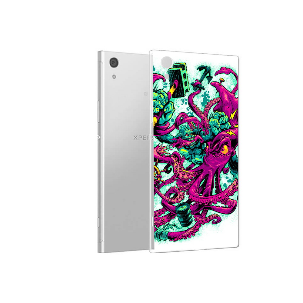 

Чехол MyPads Tocco для Sony Xperia XA1 фиолетовый кракен (PT67093.240.657), Прозрачный, Tocco