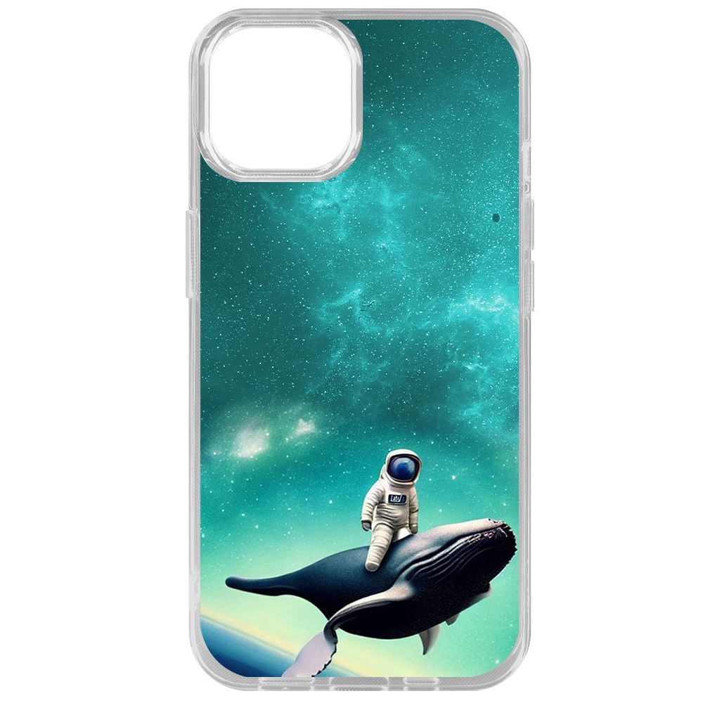 

Чехол-накладка Krutoff Clear Case Космоплавание для iPhone 14, Прозрачный