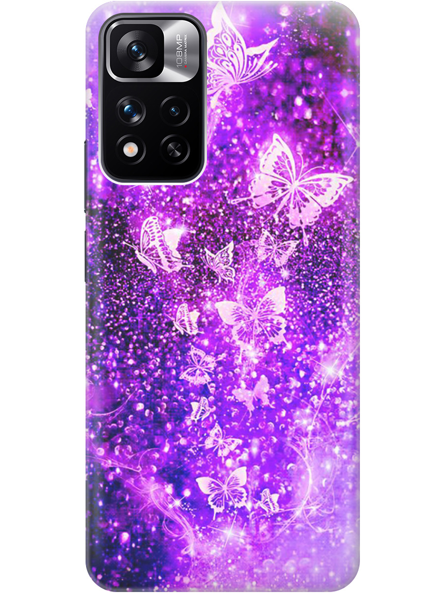 

Чехол на Xiaomi Redmi Note 11 Pro+ 5G / Xiaomi 11i "Фиолетовые бабочки", Фиолетовый;черный, 20000753