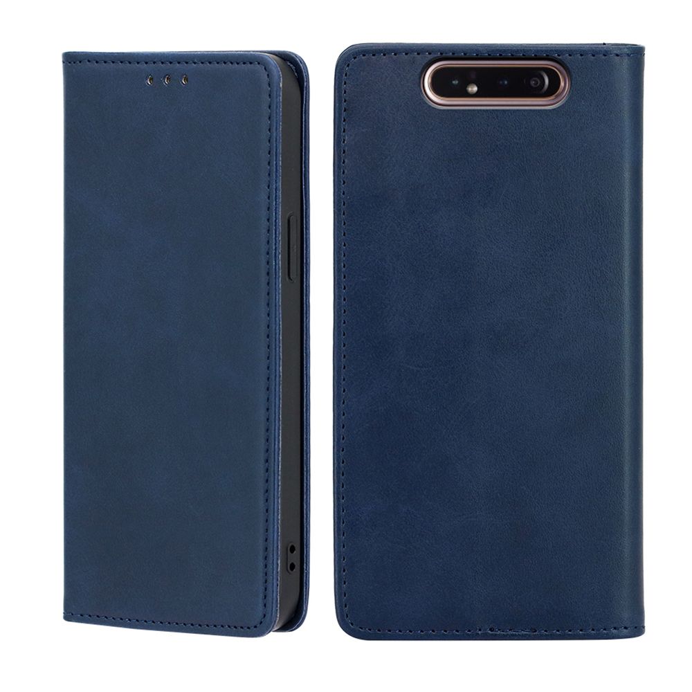 

Чехол-книжка MyPads для Samsung Galaxy A80 (SM-A805F) / Самсунг А80,Телячья кожа,закрыв..., Синий