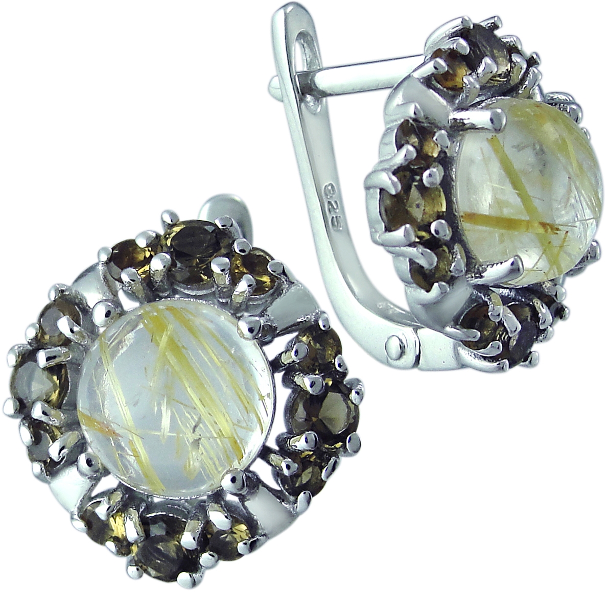 

Серьги из серебра с раухтопазом Balex Jewellery 2405937608, 2405937608