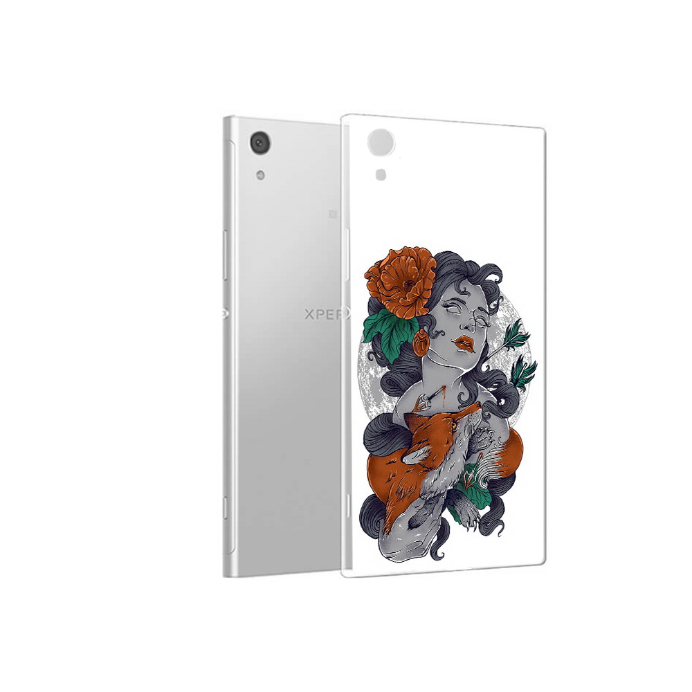 

Чехол MyPads Tocco для Sony Xperia XA1 темная девушка с лисой (PT67093.240.639), Прозрачный, Tocco