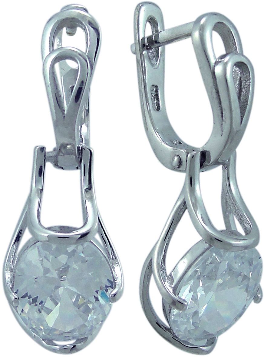 

Серьги из серебра с фианитом Balex Jewellery 2405937671, 2405937671