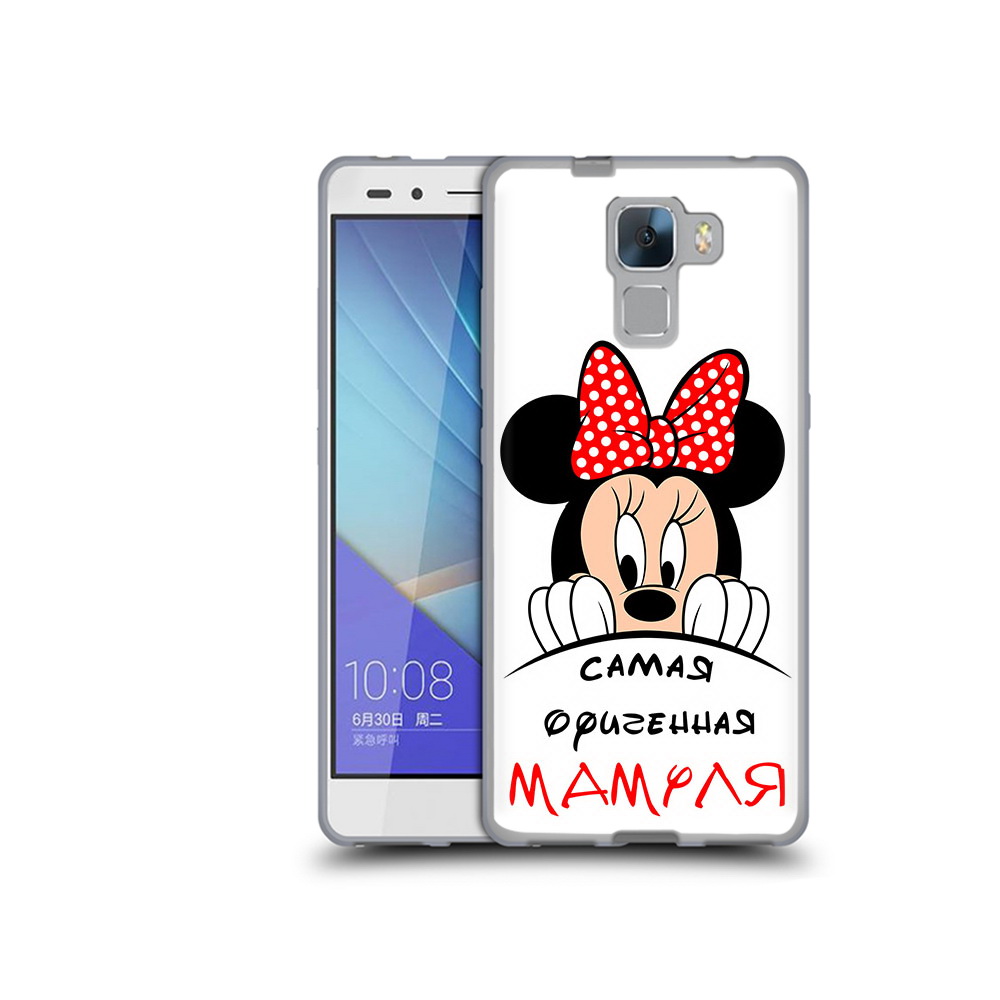 

Чехол MyPads Tocco для Honor 7 Самая лучшая мамуля Мини Маус (PT28758.36.152), Прозрачный, Tocco