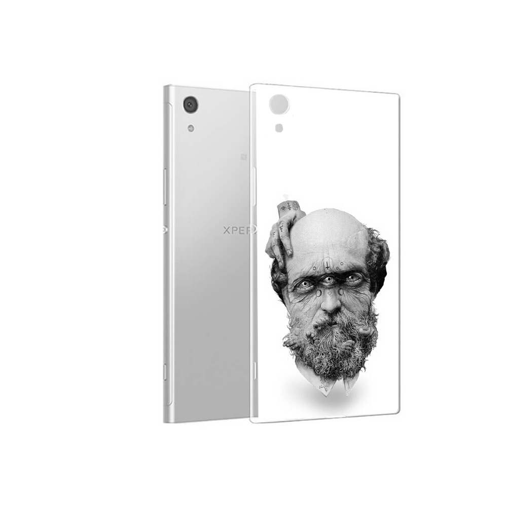 

Чехол MyPads Tocco для Sony Xperia XA1 страшный бородатый мужчина абстракция, Прозрачный, Tocco