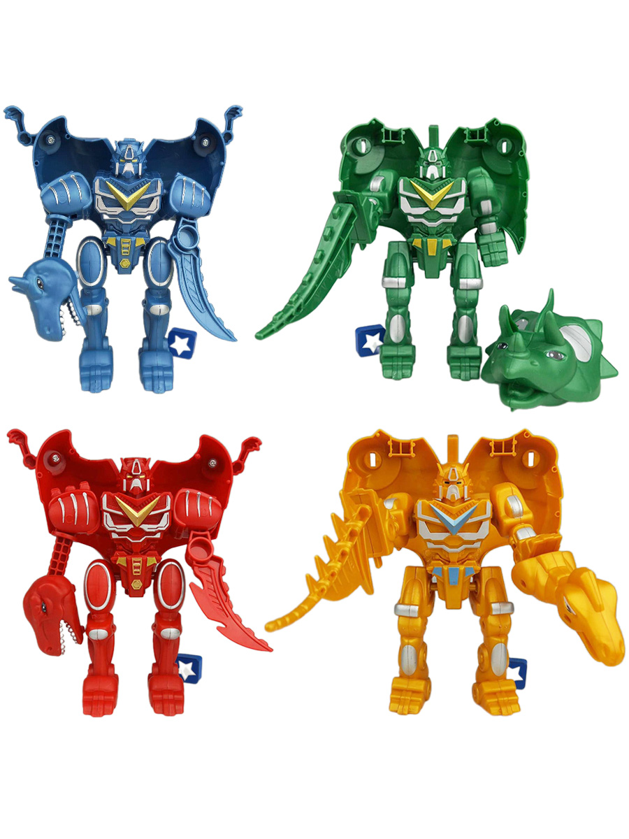 Фигурки Трансформеры диноботы Transformers 4 в 1 подвижные 15,5-17 см