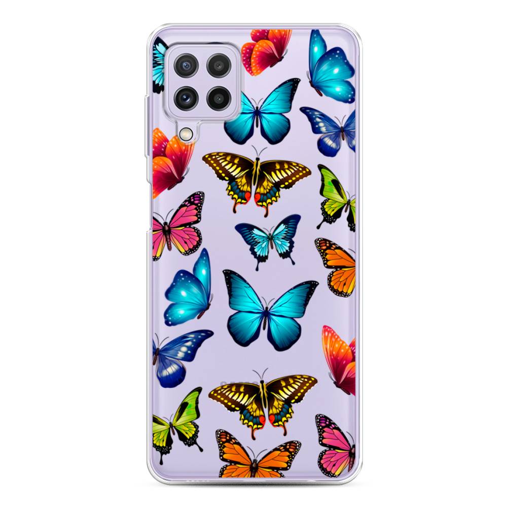 фото Силиконовый чехол "разные бабочки" на samsung galaxy a22 awog