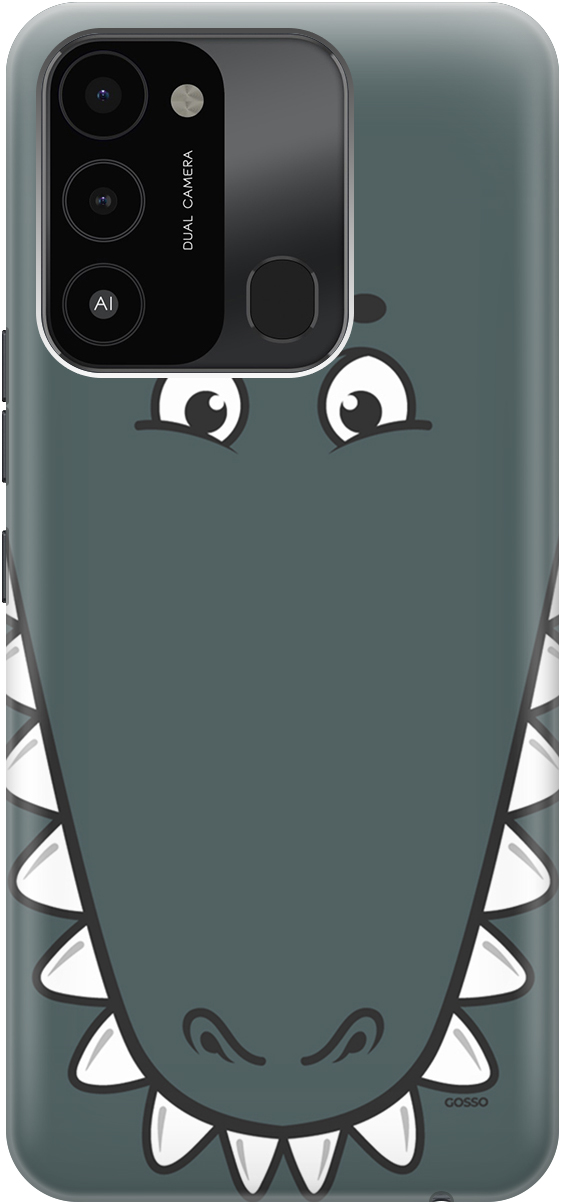 

Силиконовый чехол на Tecno Spark 8C / Go 2022 "Минималистичный Кроко", Белый;зеленый;черный, 20001472