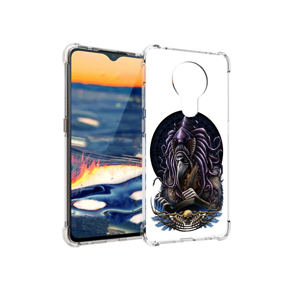 

Чехол MyPads Tocco для Nokia 5.3 умный ворон (PT227052.106.650), Прозрачный, Tocco