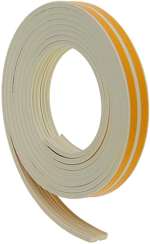 

Лента уплотнительная бытовая Remontix Е-профиль белый 9 мм 6 м