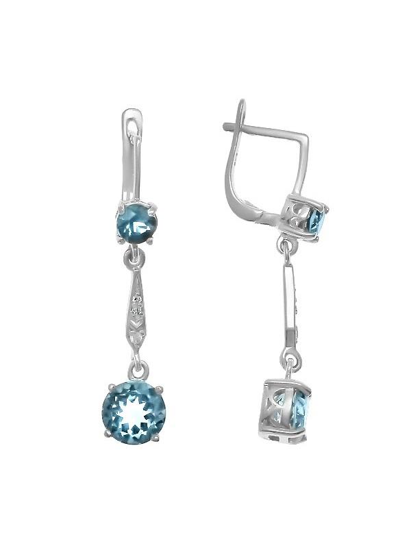 

Серьги из серебра с топазом Balex Jewellery 2405935817, 2405935817