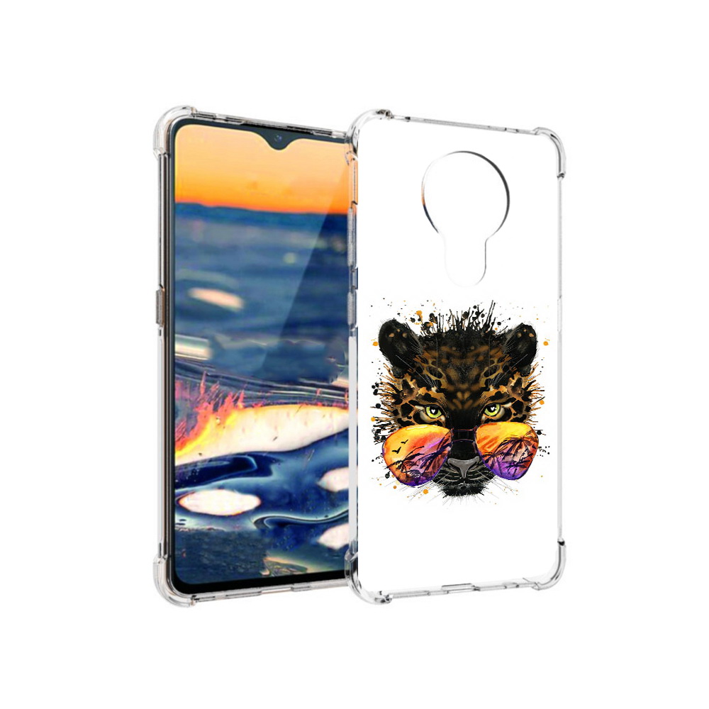 

Чехол MyPads Tocco для Nokia 5.3 тропический леопард (PT227052.106.649), Прозрачный, Tocco