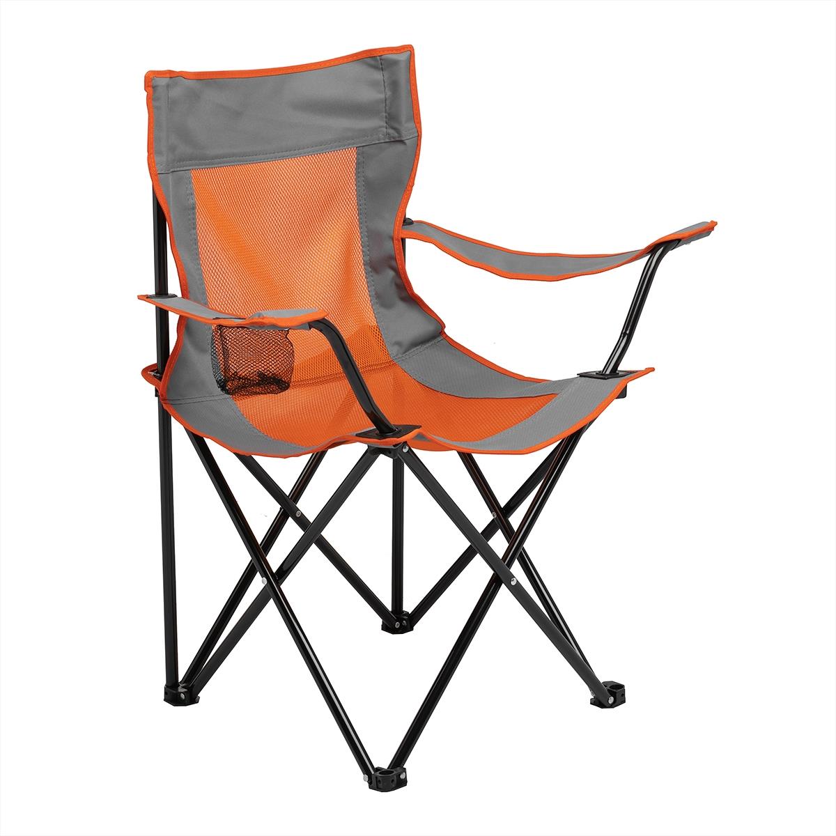 Кресло для отдыха, рыбалки, туризма складное оранж/серый Premier Fishing