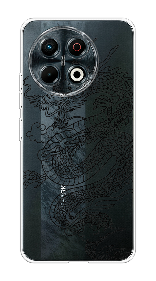 

Чехол на Tecno Spark 30 Pro Большой китайский дракон, Черный;серый, 309850-1