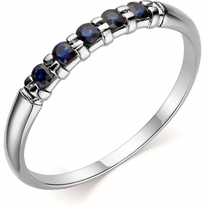 

Кольцо из белого золота с сапфиром р. 15,5 АЛЬКОР 13930-202, 13930-202