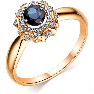 

Кольцо из красного золота с бриллиантом р. 17 АЛЬКОР 13891-102, 13891-102