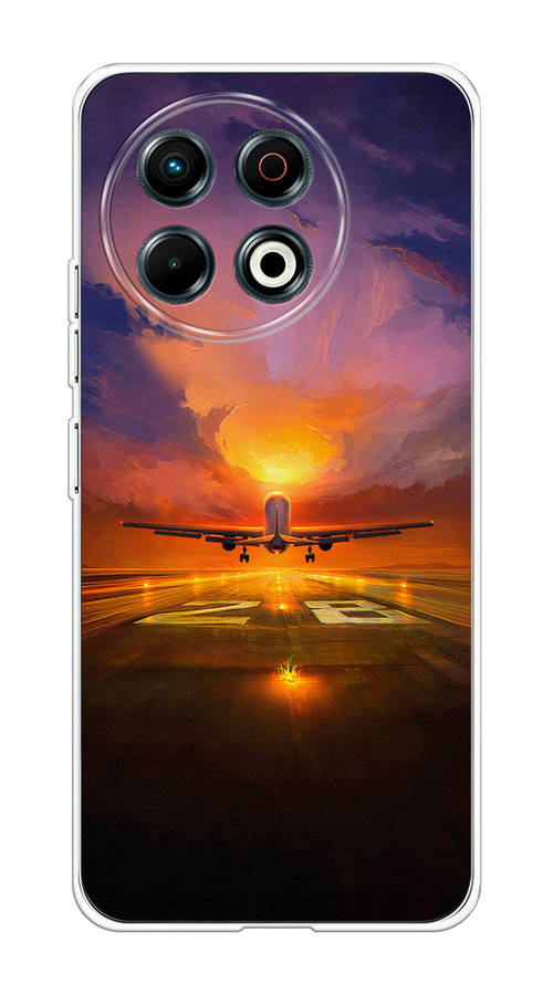 

Чехол на Tecno Spark 30 Pro Самолет на посадке, Оранжевый;синий, 309850-1