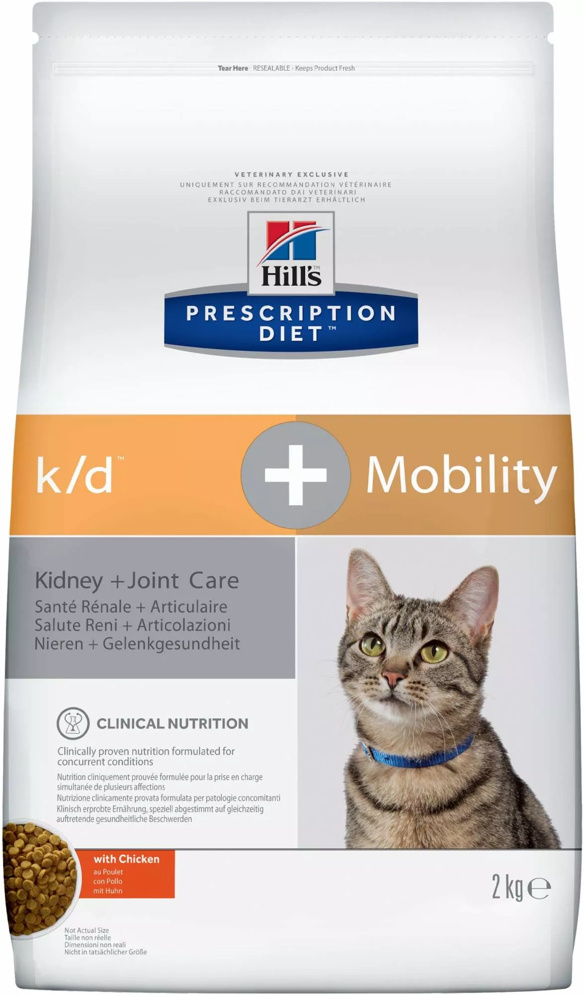 фото Сухой корм для кошек hill's prescription diet mobility kidney+joint care, курица, 2кг