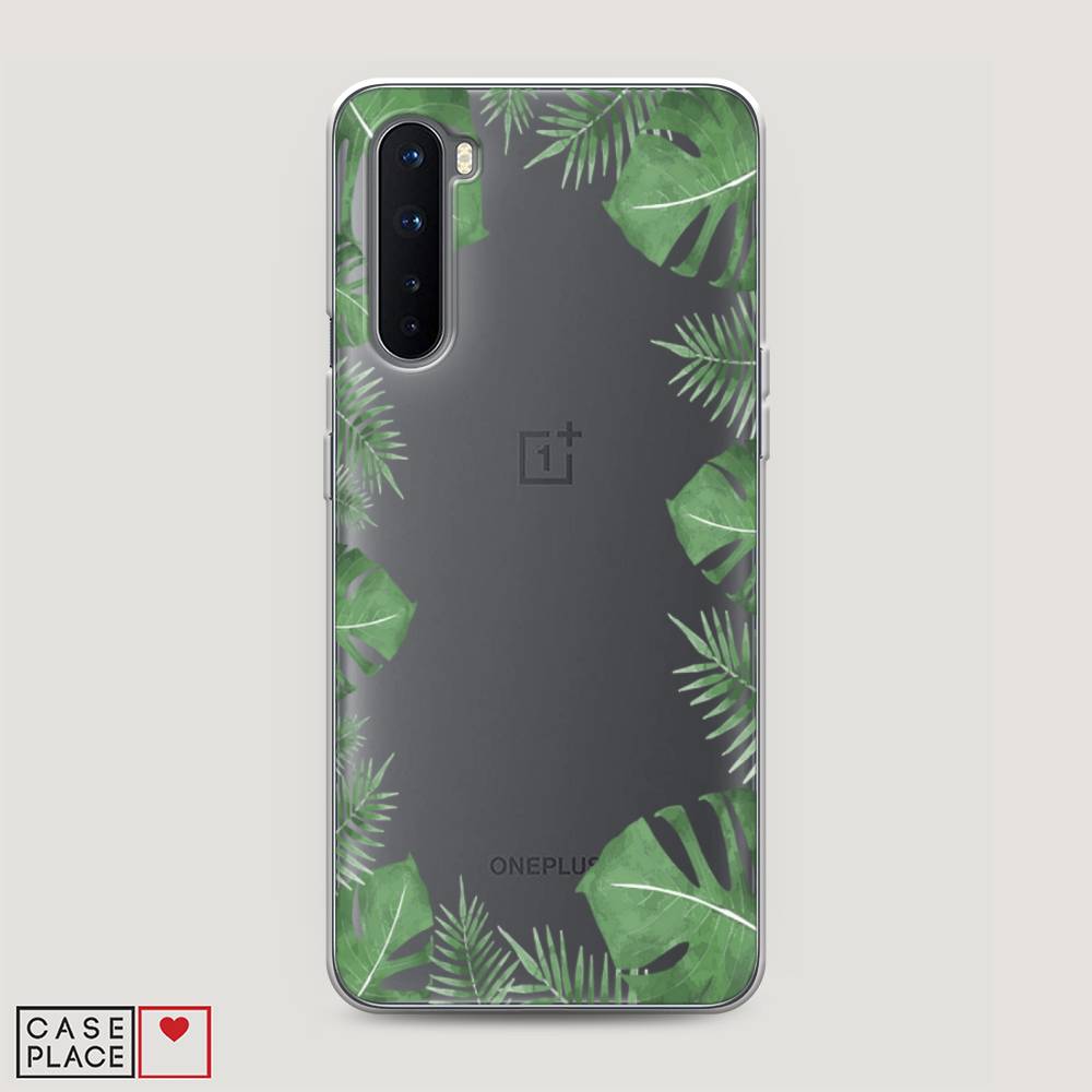 

Чехол Awog на OnePlus Nord / ВанПлас Nord "Листья папоротника рамка", Зеленый, 151350-8
