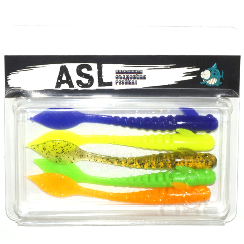 

Силиконовая приманка ASL Вьюн цв. mix-3 L-5см 10шт/уп, Вьюн