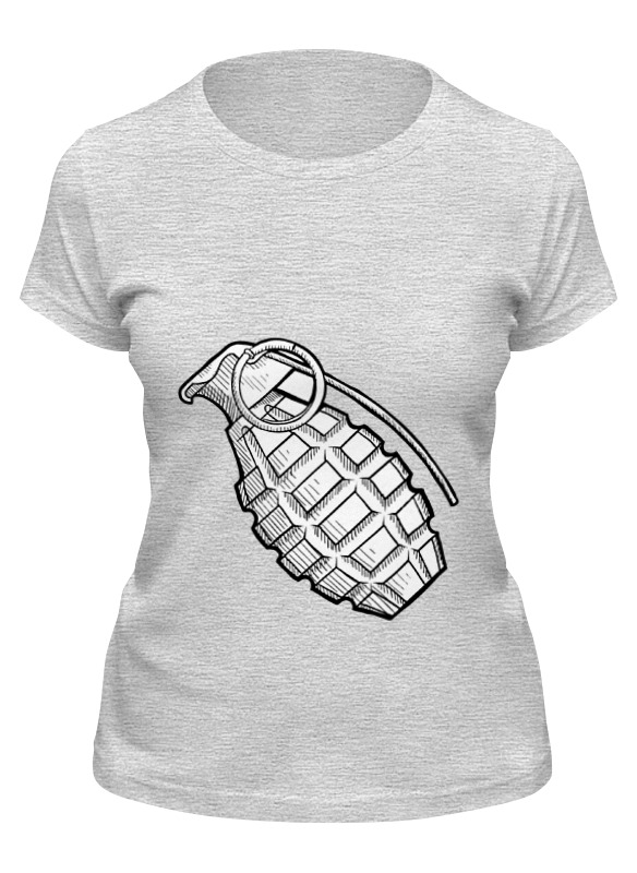 

Футболка женская Printio Grenade серая 2XL, Серый, Grenade