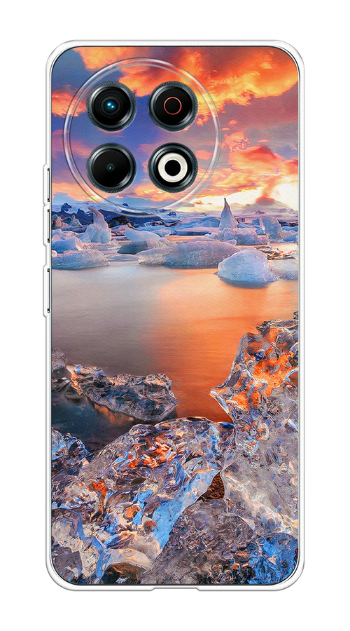 

Чехол на Tecno Spark 30 Pro Ледники, Синий;оранжевый, 309850-1
