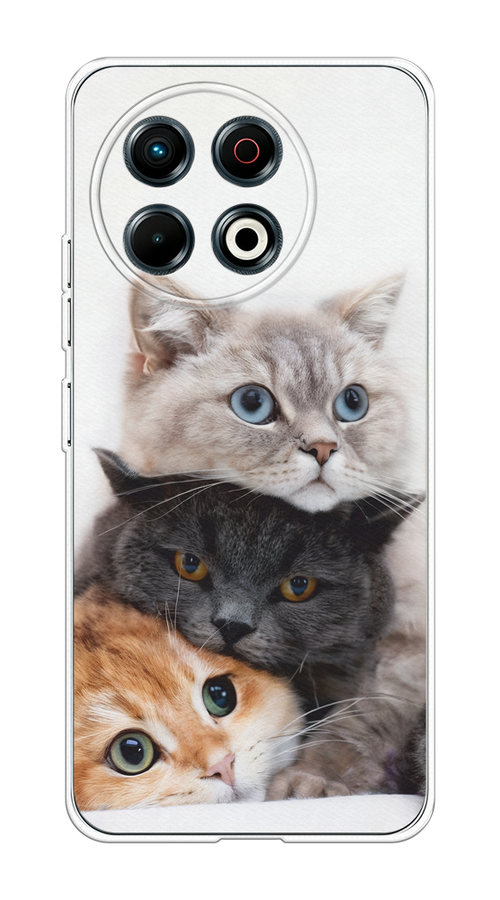 

Чехол на Tecno Spark 30 Pro Пушистые мордашки, Серый;черный;оранжевый, 309850-1