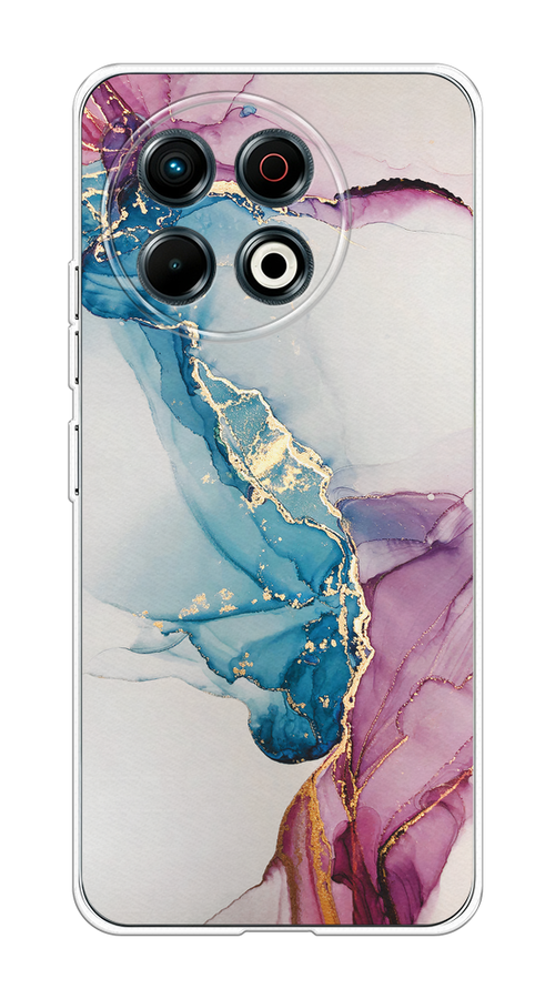 

Чехол на Tecno Spark 30 Pro Розовые разводы рисунок, Синий;розовый;золотистый, 309850-1