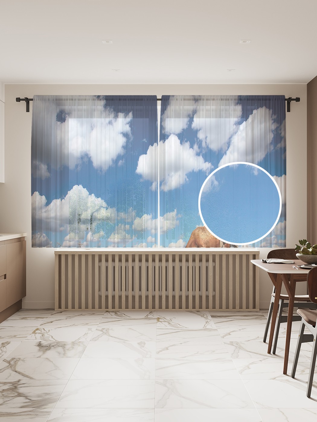 

Фототюль JoyArty "Корова на выпасе", 145x180 см (2 полотна со шторной лентой + 50 крючков), Корова на выпасе