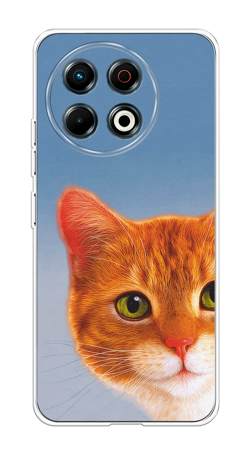 

Чехол на Tecno Spark 30 Pro Любопытный котик, Коричневый, 309850-1