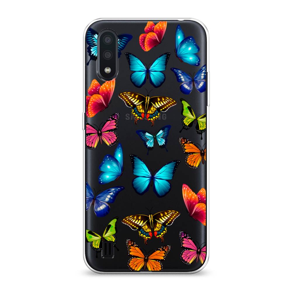 

Силиконовый чехол "Разные бабочки" на Samsung Galaxy A01, Разные бабочки