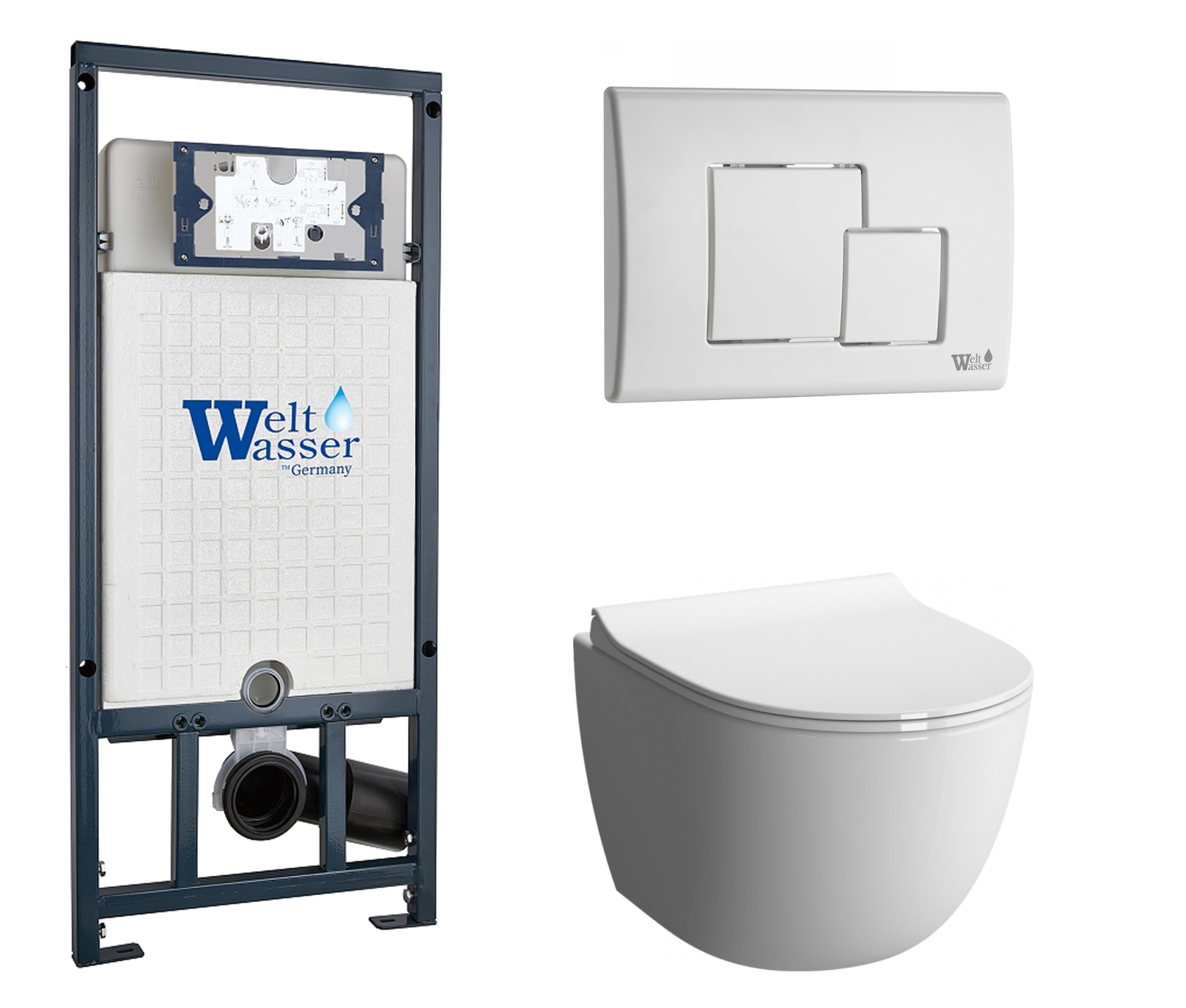 

Комплект: инсталляция WeltWasser Marberg 507 + унитаз Sento с кнопкой белой