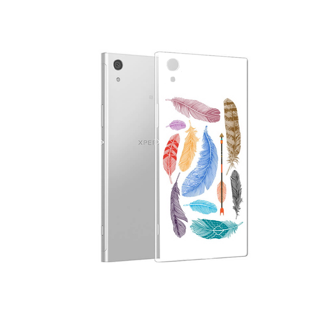 

Чехол MyPads Tocco для Sony Xperia XA1 разноцветные перья (PT67093.240.572), Прозрачный, Tocco