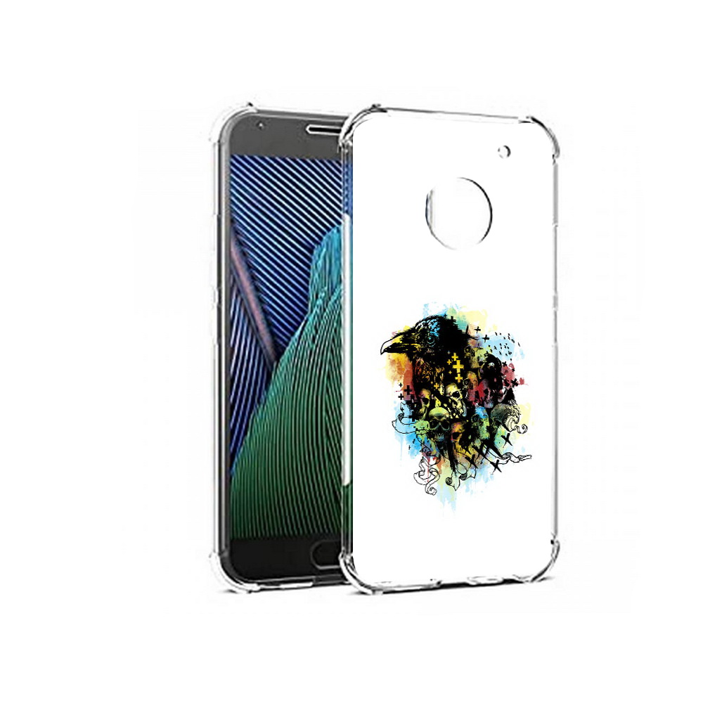 

Чехол MyPads Tocco для Motorola Moto G5 ворон и черепа (PT67504.367.273), Прозрачный, Tocco