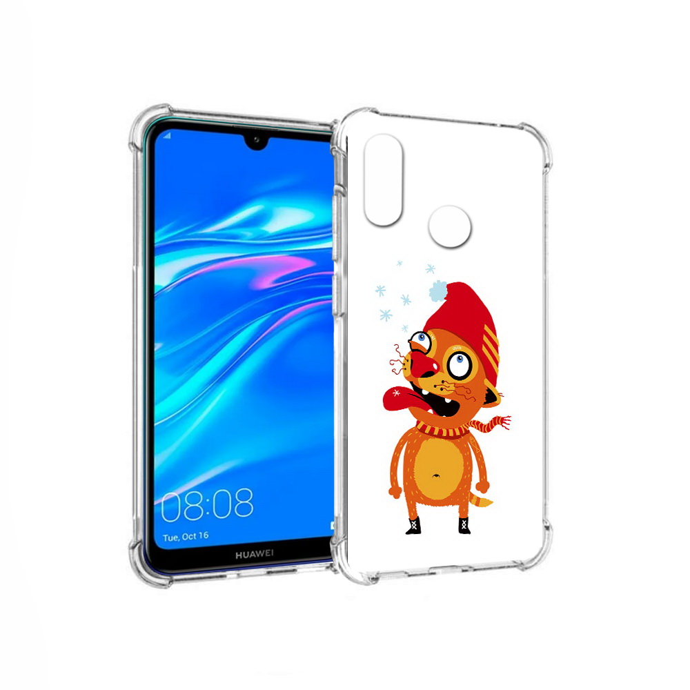 Чехол MyPads Tocco для Huawei Y9 Зимний кот (PT227091.35.88)