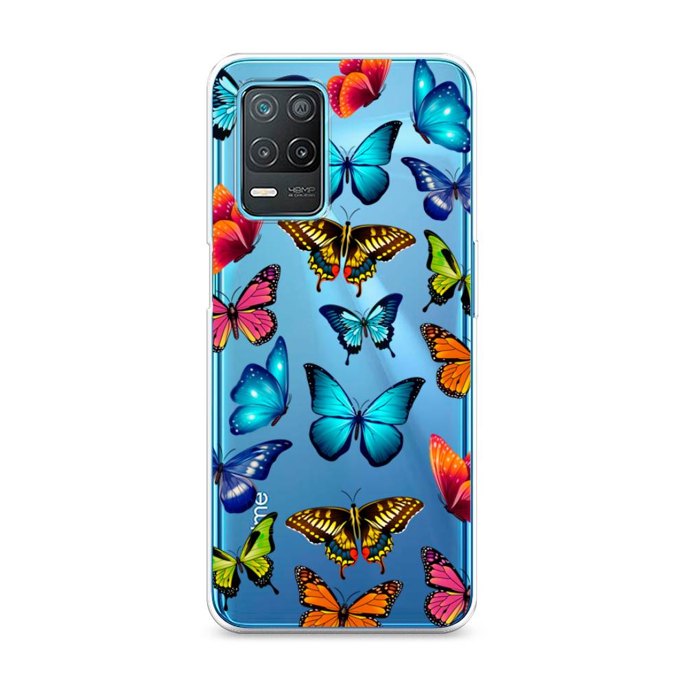 фото Силиконовый чехол "разные бабочки" на realme 8 5g awog