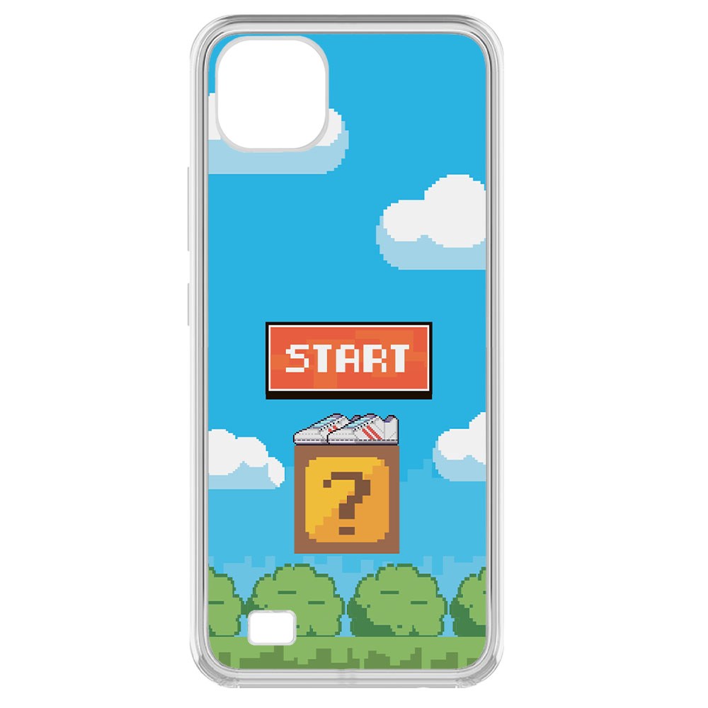 

Чехол-накладка Krutoff Clear Case Кроссовки детские 8-Бит для Realme C20, Прозрачный
