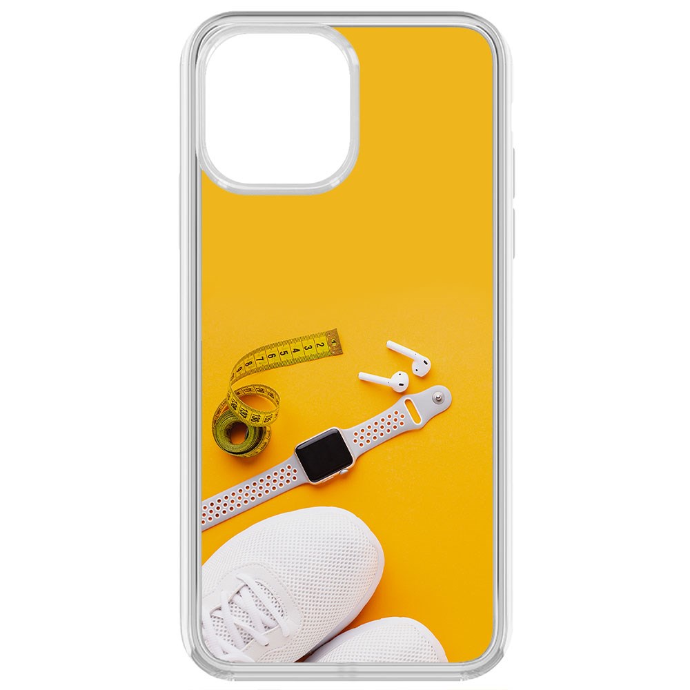 Чехол-накладка Krutoff Clear Case Кроссовки женские Фитнес для iPhone 13 Pro Max