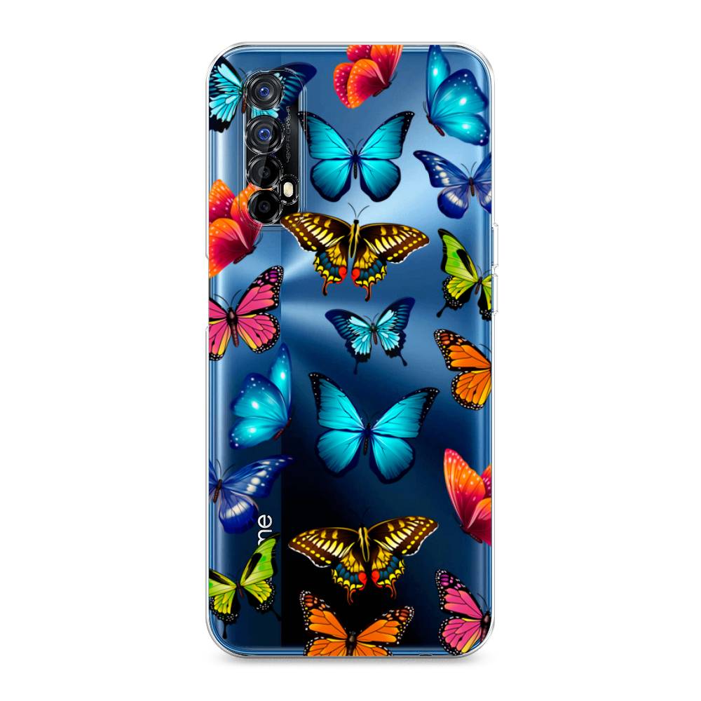 фото Силиконовый чехол "разные бабочки" на realme 7 awog