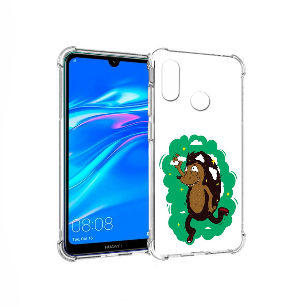 

Чехол MyPads Tocco для Huawei Y9 Ежик в облаках (PT227091.35.77), Прозрачный, Tocco