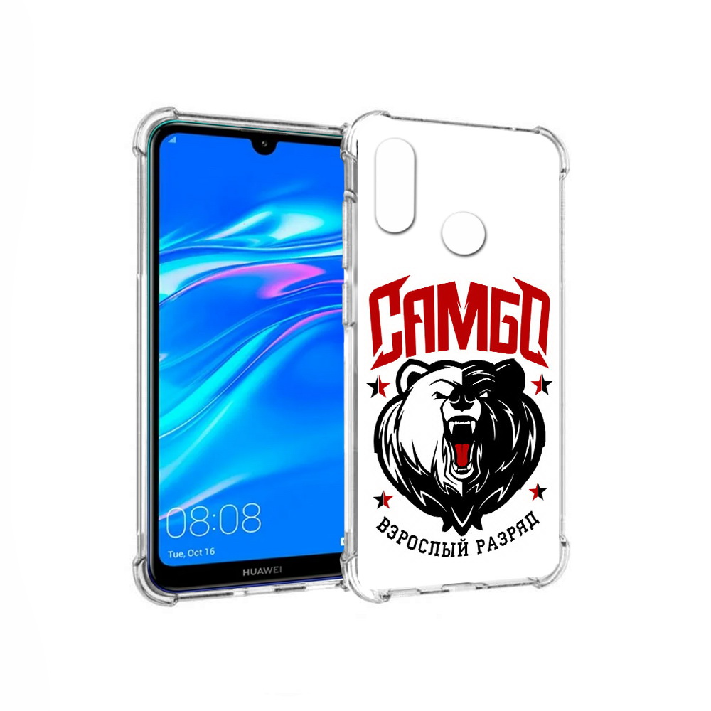 

Чехол MyPads Tocco для Huawei Y9 Единоборства Самбо медведь (PT227091.35.75), Прозрачный, Tocco