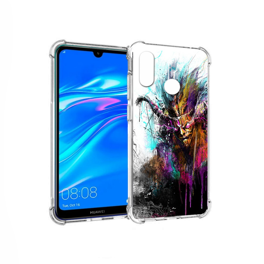 

Чехол MyPads Tocco для Huawei Y9 яркий дьявол (PT227091.35.709), Прозрачный, Tocco