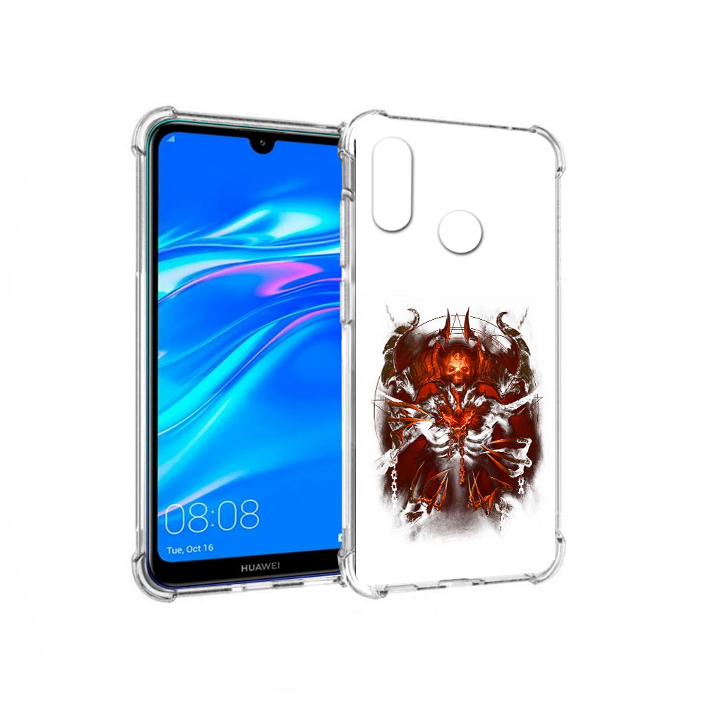 

Чехол MyPads Tocco для Huawei Y9 яркий демон (PT227091.35.708), Прозрачный, Tocco